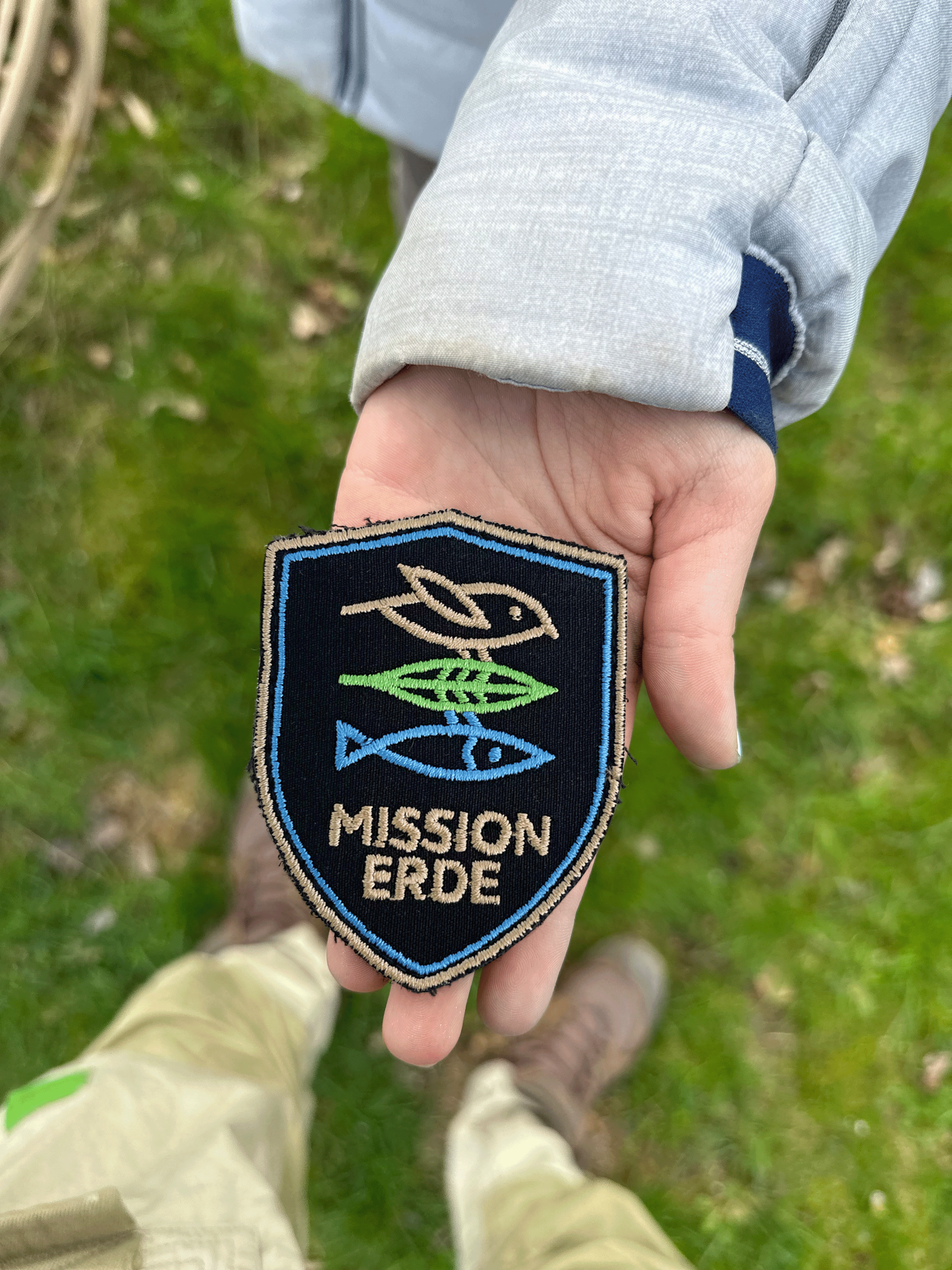 Patch "Mission Erde" Original-Farbvariante NEON