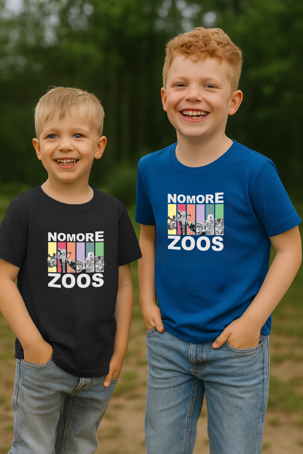 Kinder T-Shirt "NO MORE ZOOs" Edition