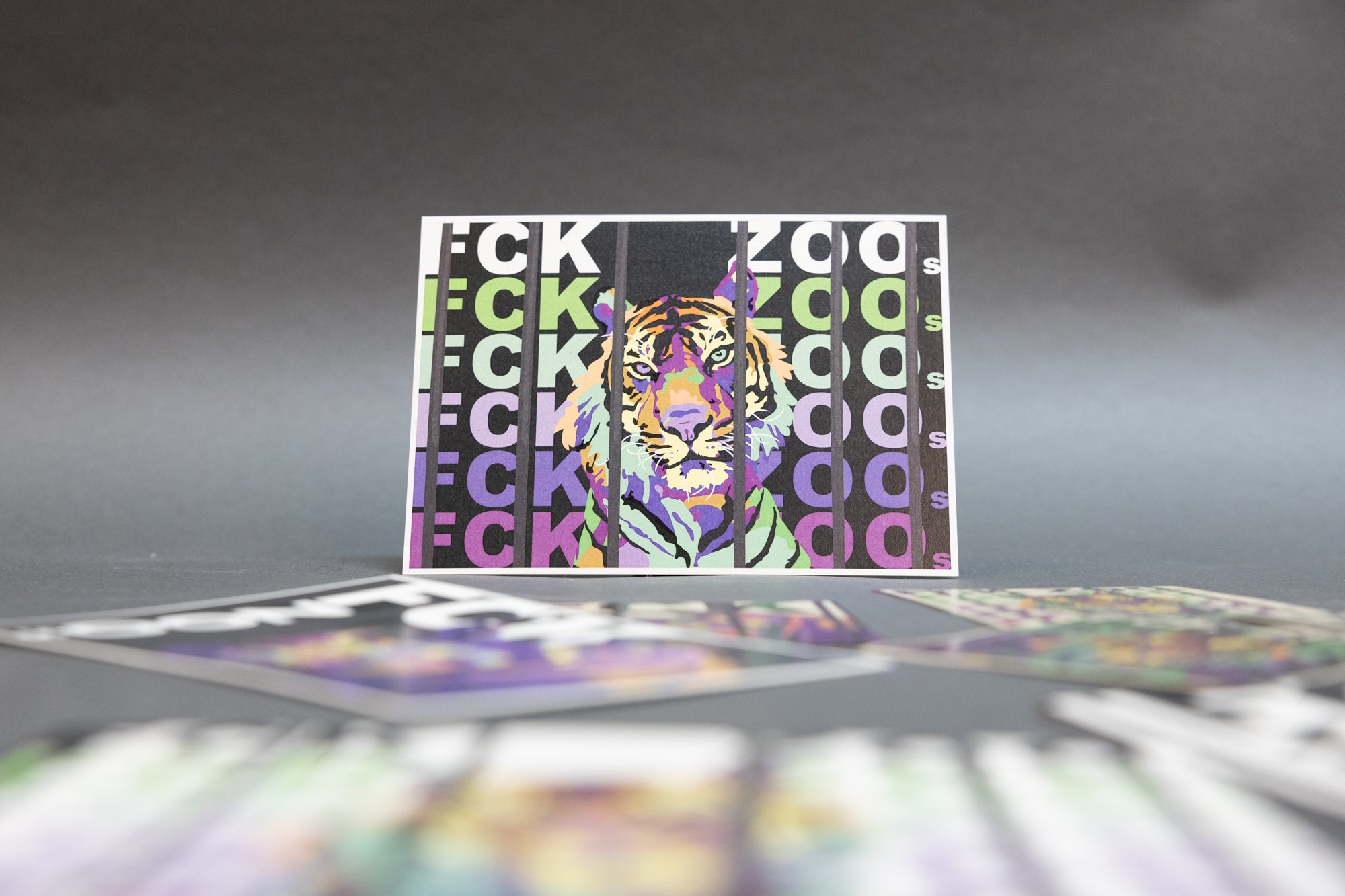 Postkarte "FCK ZOOs" Tiger