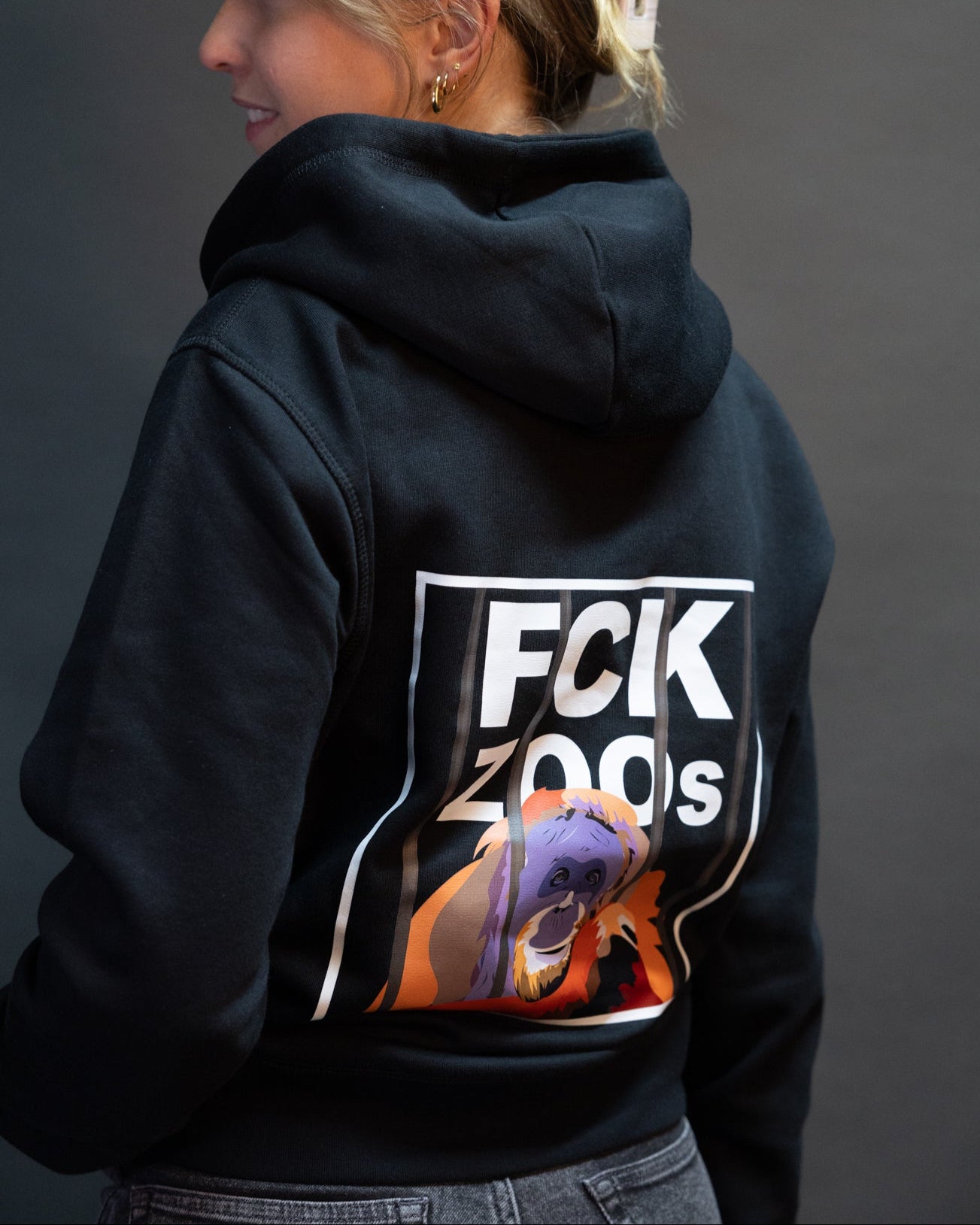 Hoodie "FCK ZOOs" Orang-Utan