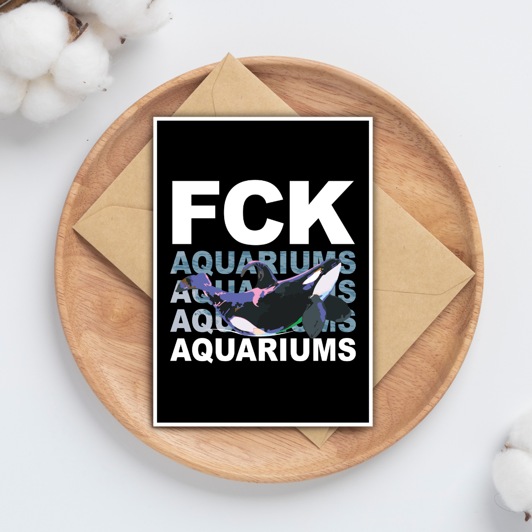 Postkarte "FCK AQUARIUMs" Orca