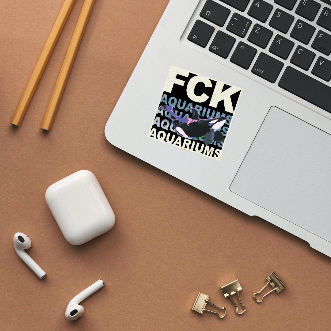 Sticker "FCK AQUARIUMs" Orca