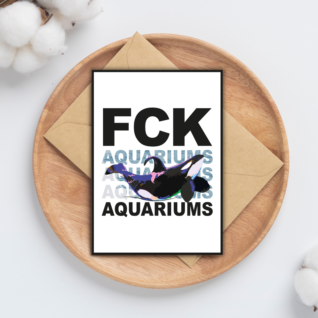 Postkarte "FCK AQUARIUMs" Orca