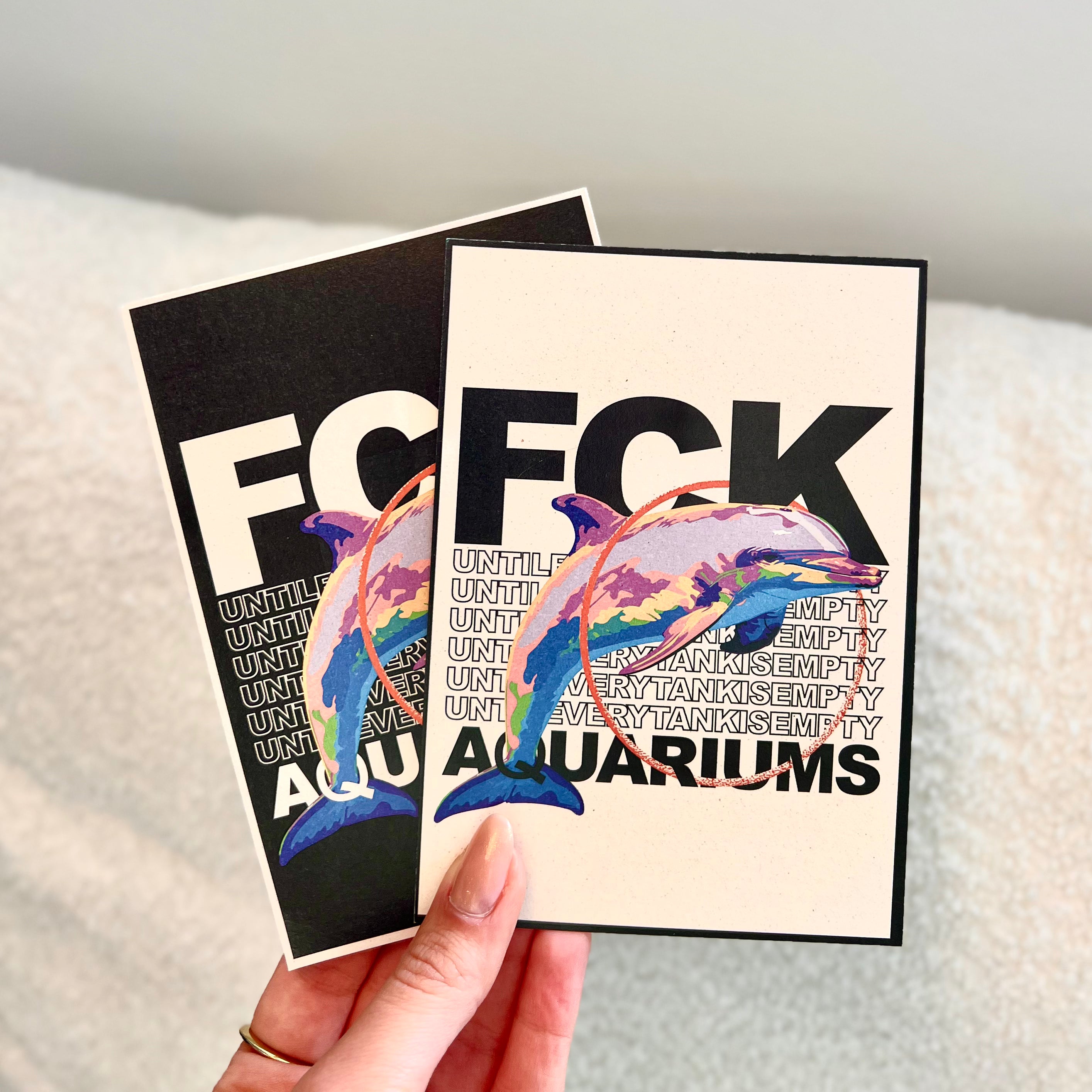 Postkarte "FCK AQUARIUMs" Delphin