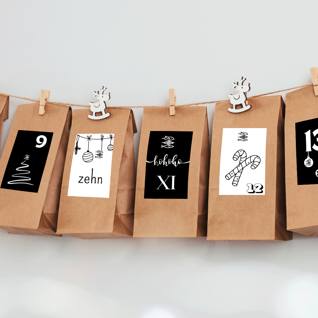 Stickerbogen-Set "ADVENTSKALENDER"