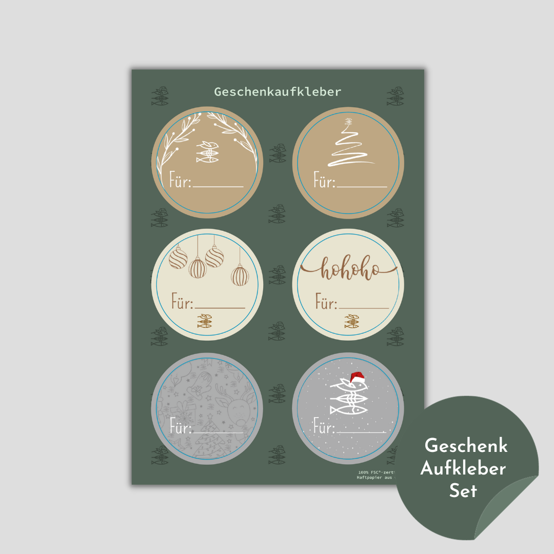 Stickerbogen "Geschenkaufkleber" I 2 Designs Verfügbar!