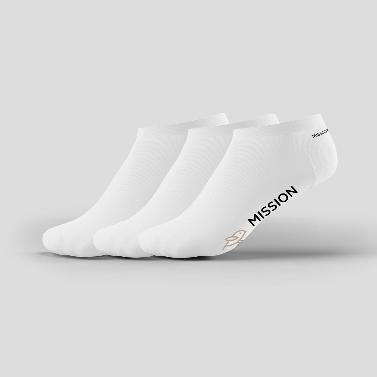 Sneakersocken "Mission Erde" 3er-Pack Weiß