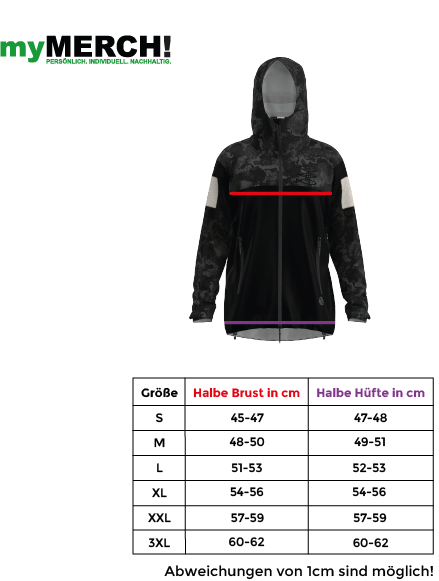 Regenjacke Herren "Mission Erde" Schwarz