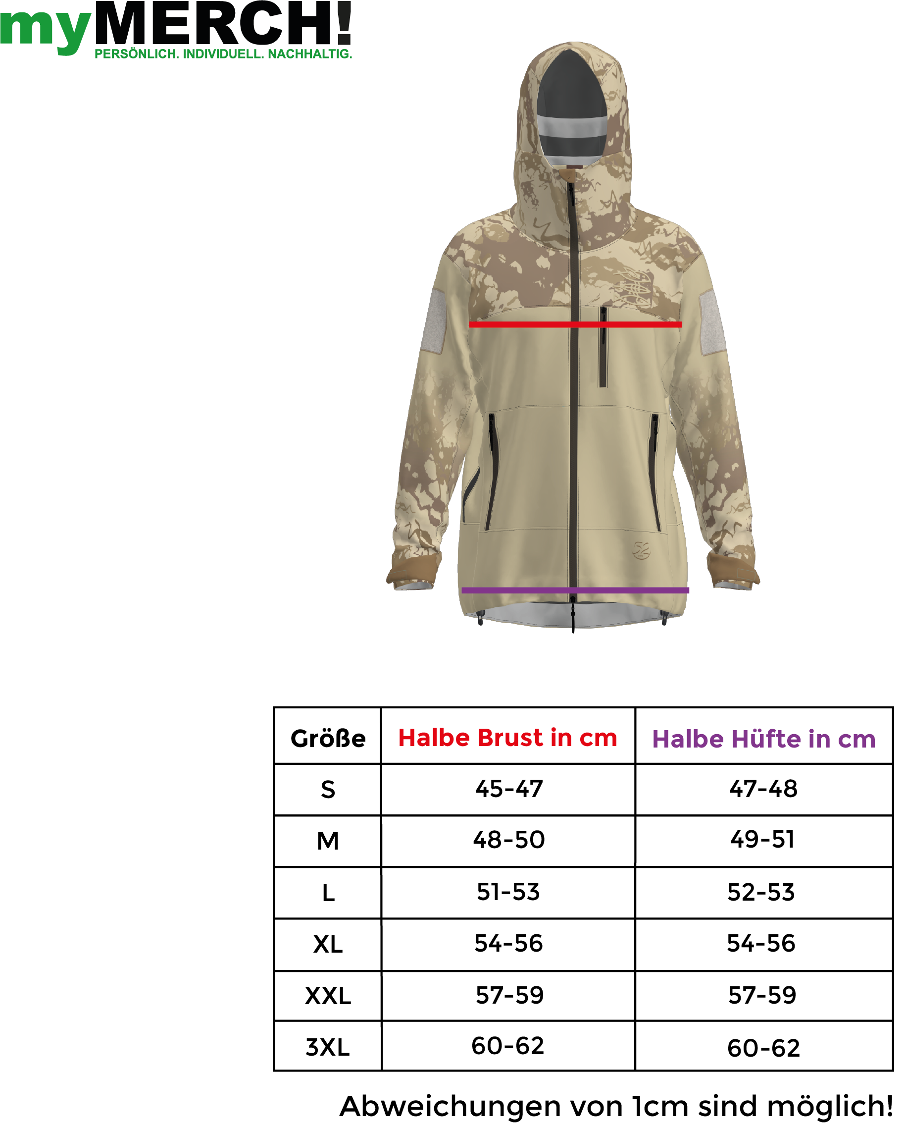 Regenjacke Herren "Mission Erde" Sand