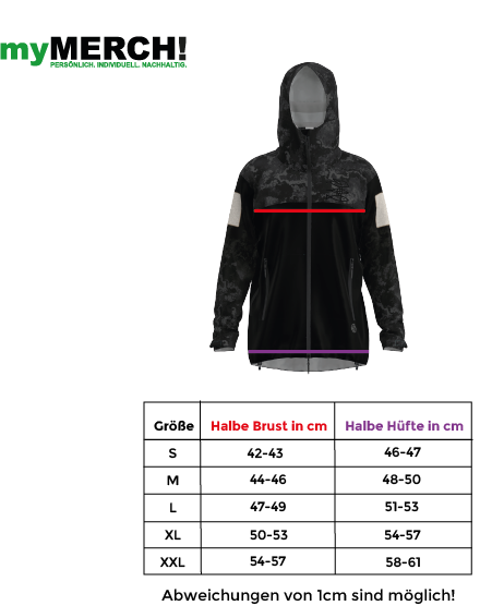 Regenjacke Damen "Mission Erde" Schwarz