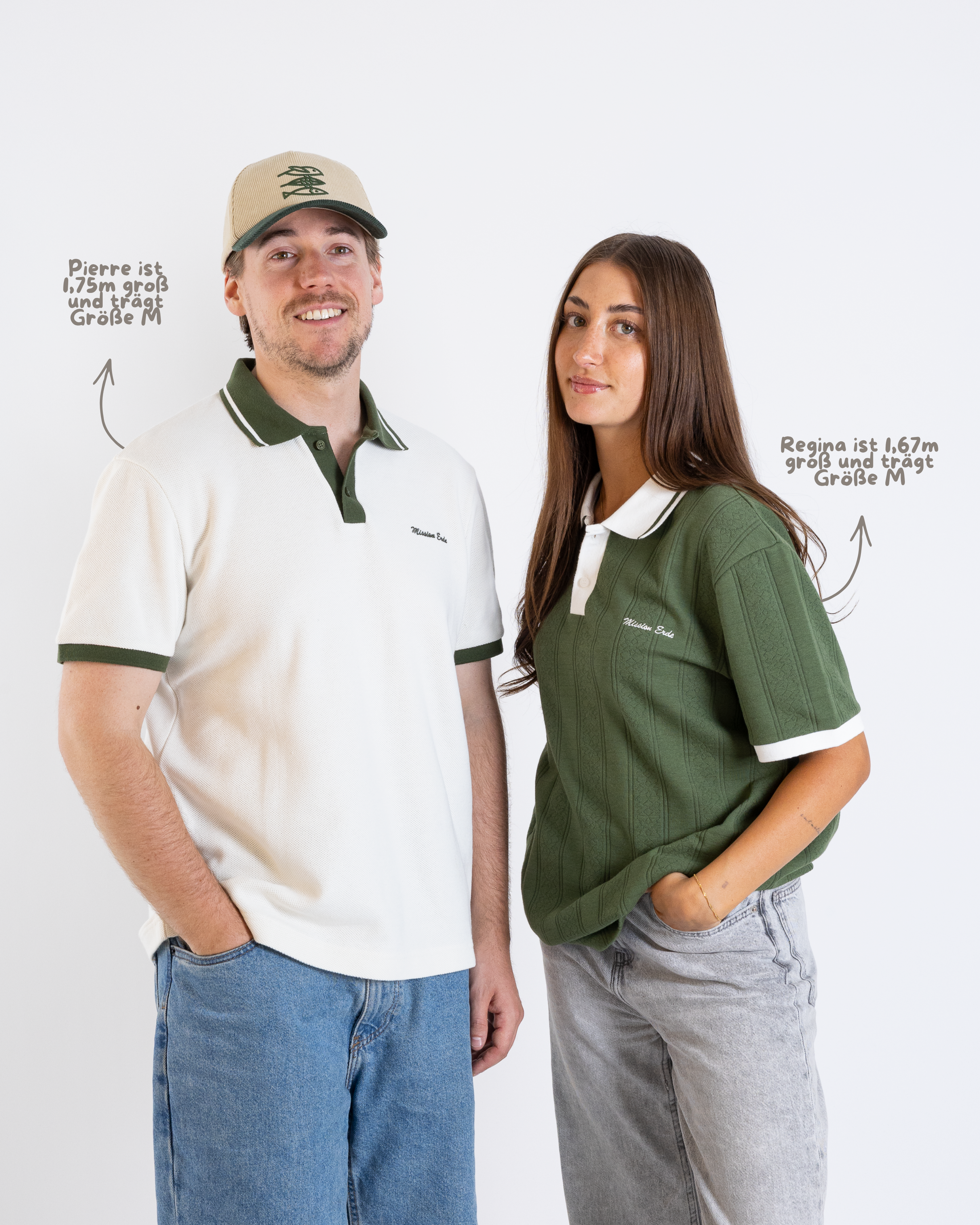 Unisex Poloshirt "Mission Erde" beige