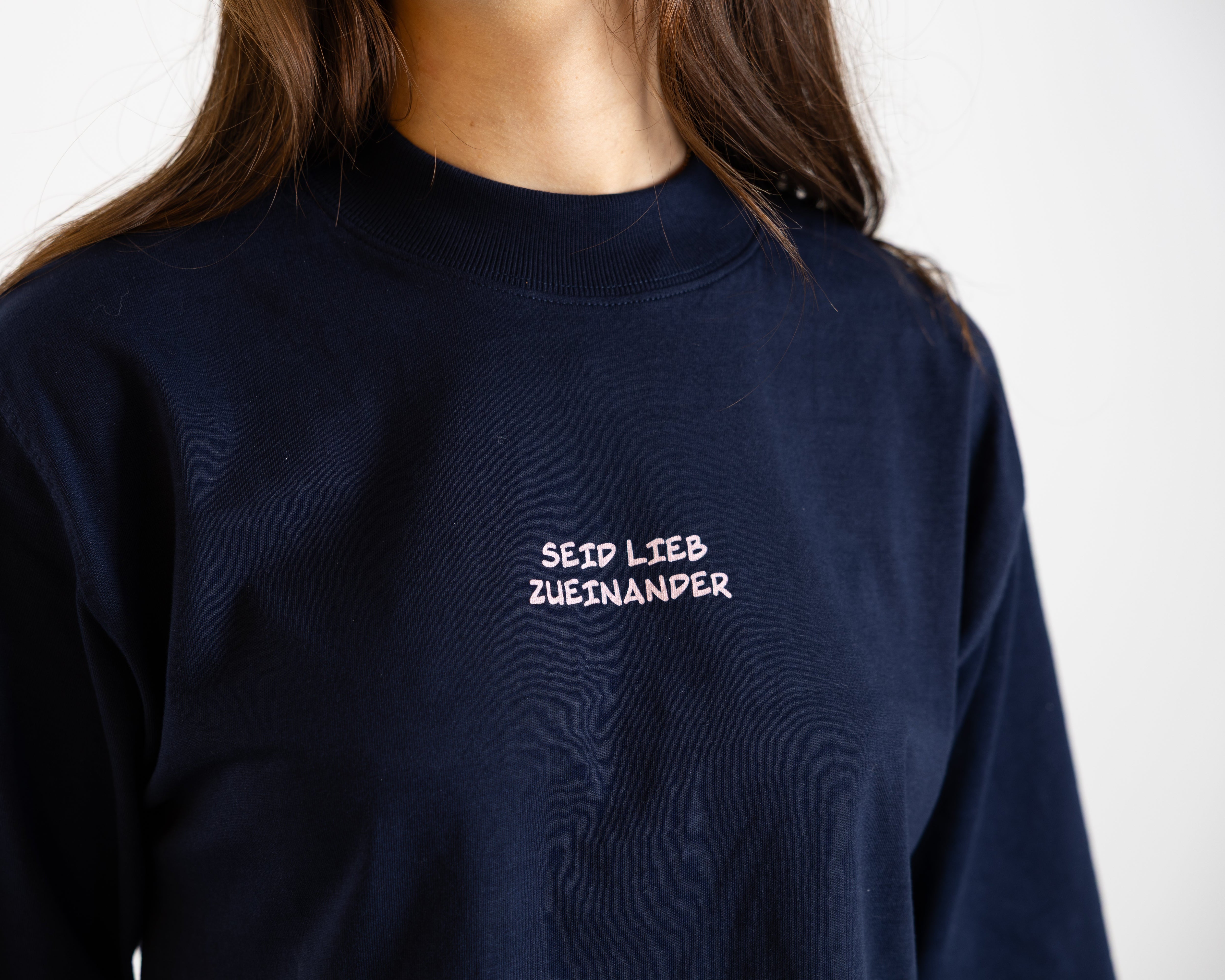 T-Shirt Women "Seid lieb zueinander 2.0" navy