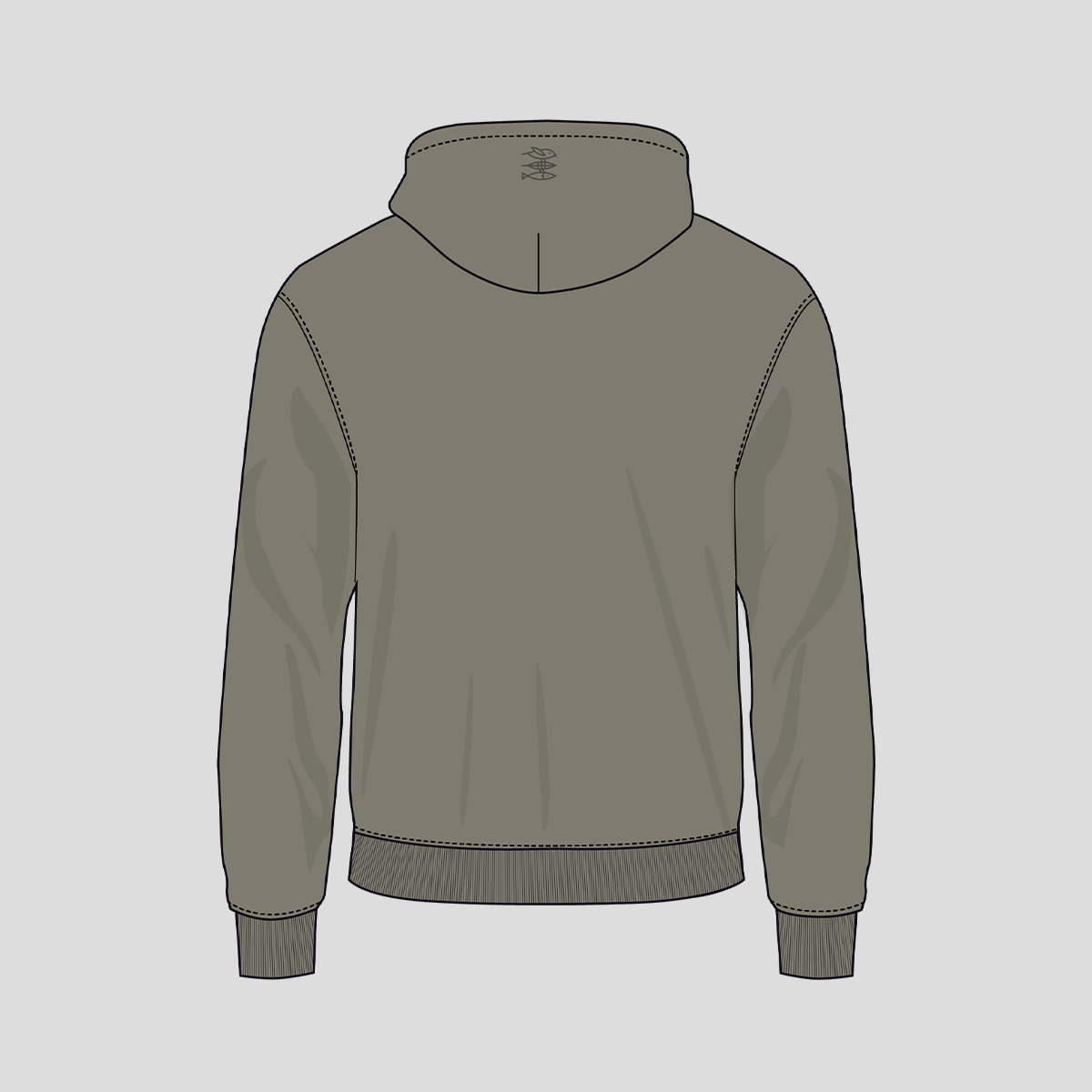 Unisex Hoodie "Mission Erde" oliv