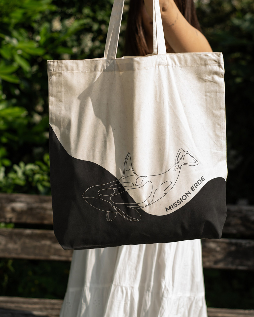 Bio-Baumwolltasche Welle "Orca"