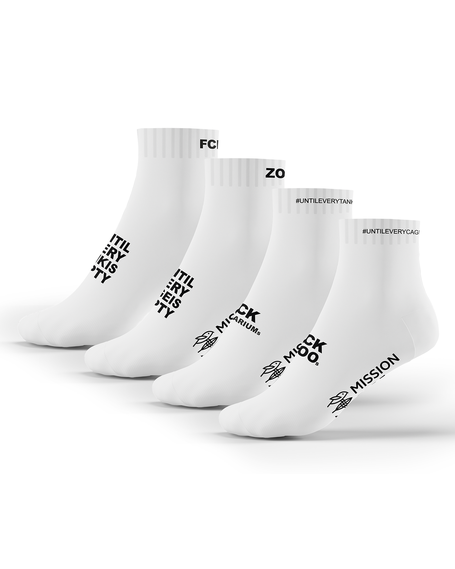 Sneakersocken "FCK ZOOs/ FCK AQUARIUMs Edition" 4er-Pack
