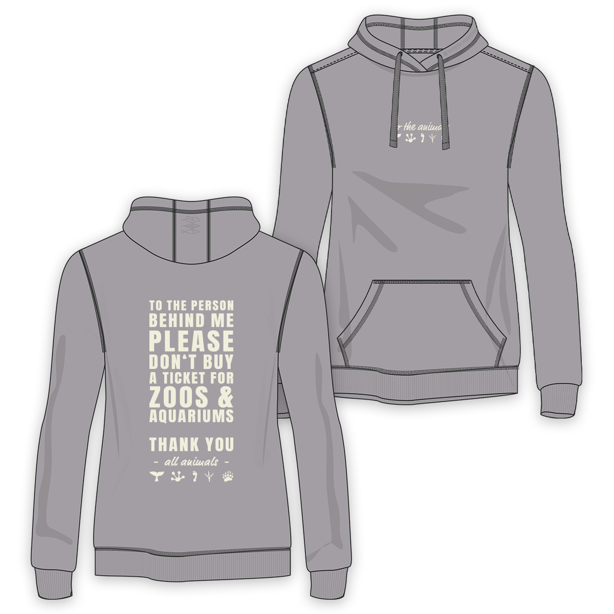 Hoodie Women "for the animals"