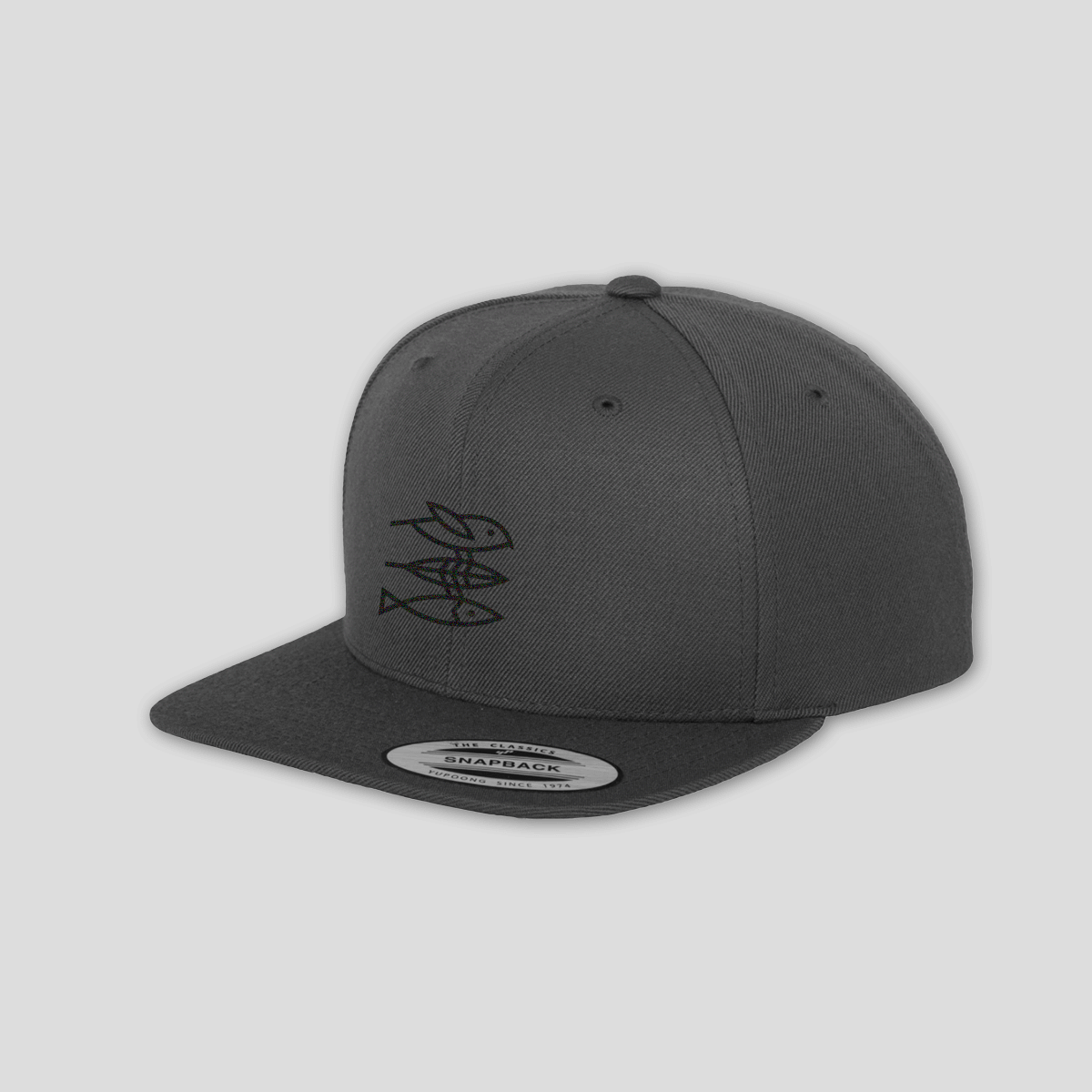 Onesize SnapBack "Mission Erde" Dark Grey / Schwarz