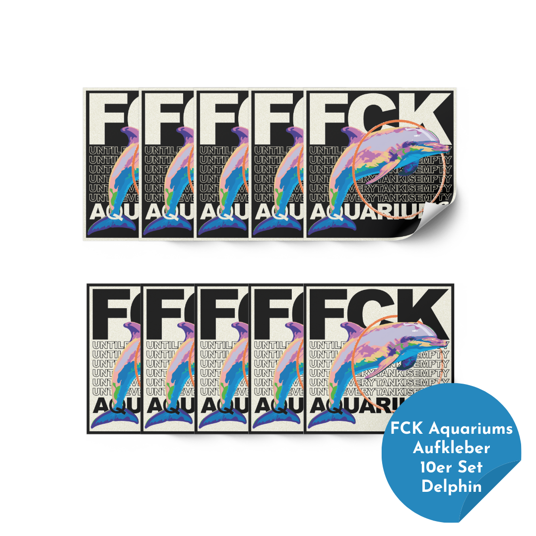 Sticker "FCK AQUARIUMs" Delphin