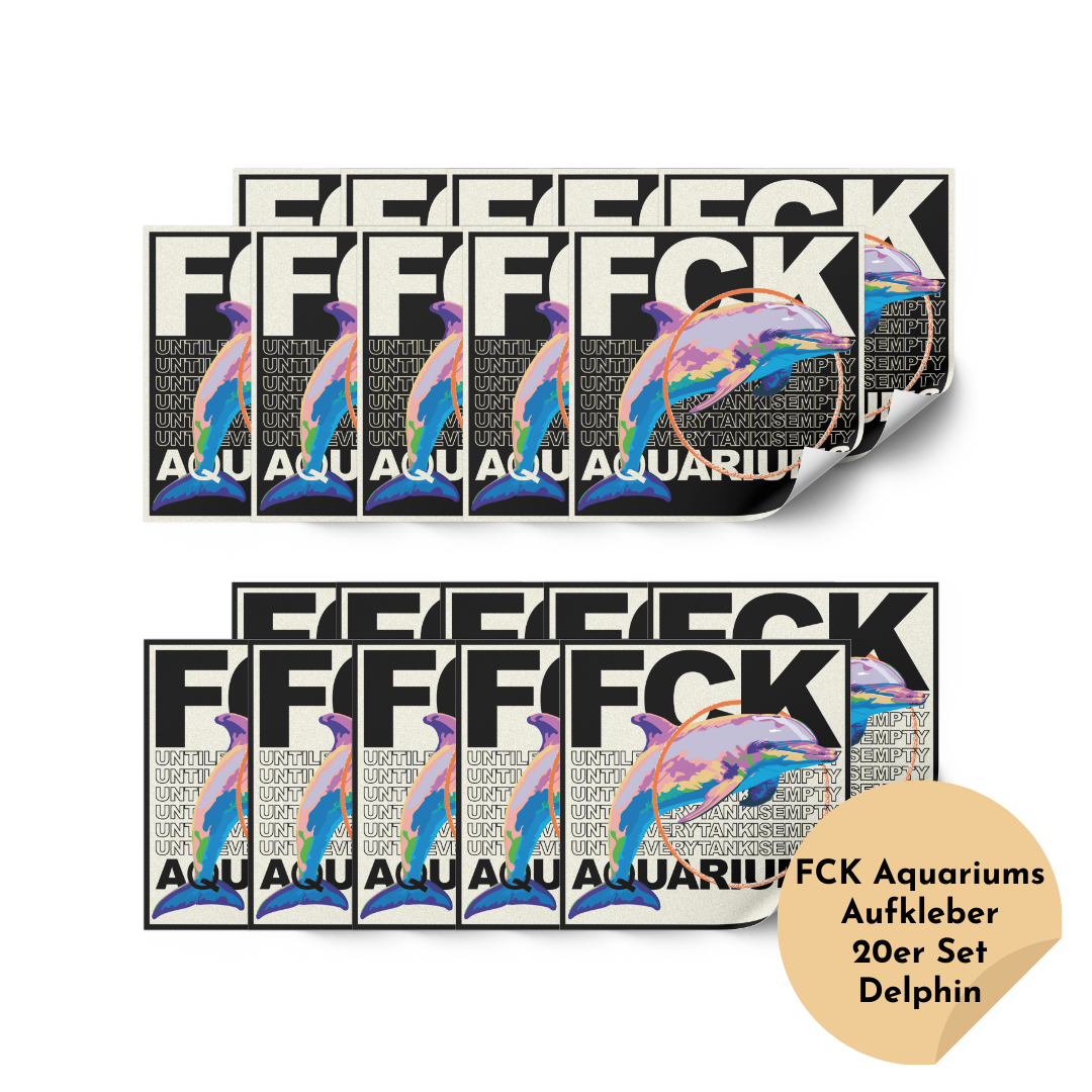 Sticker "FCK AQUARIUMs" Delphin
