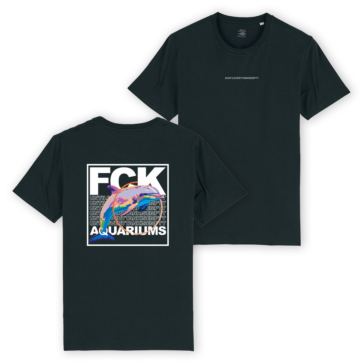 T-Shirt "FCK AQUARIUMs" Delphin
