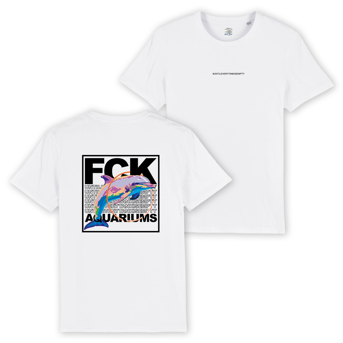 T-Shirt "FCK AQUARIUMs" Delphin