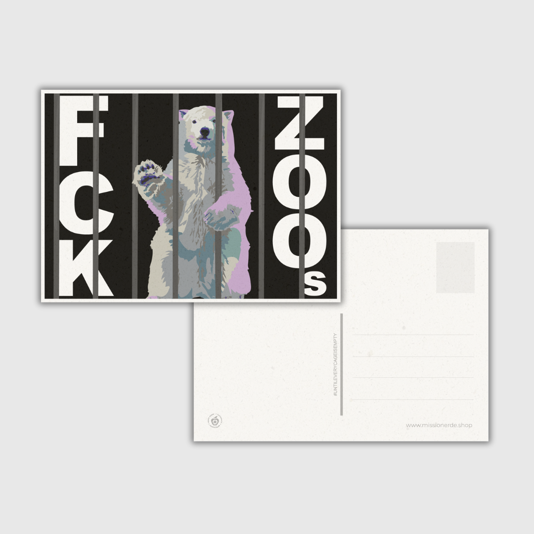 Postkarte "FCK ZOOs" Eisbär