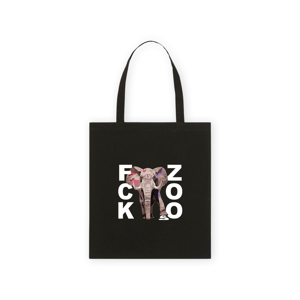 Bio-Baumwolltasche "FCK ZOOs" Elefant