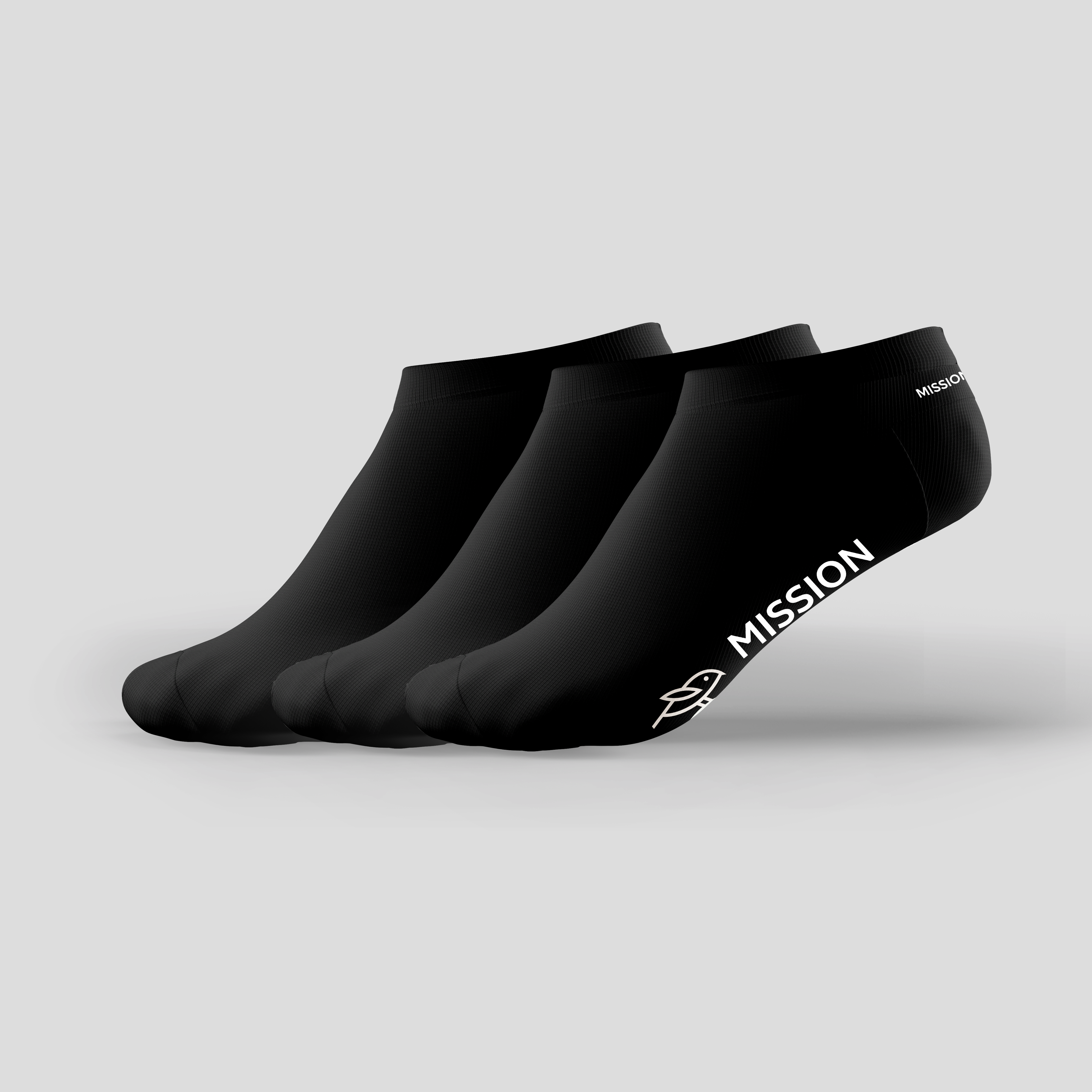 Sneakersocken "Mission Erde" 3er-Pack Schwarz