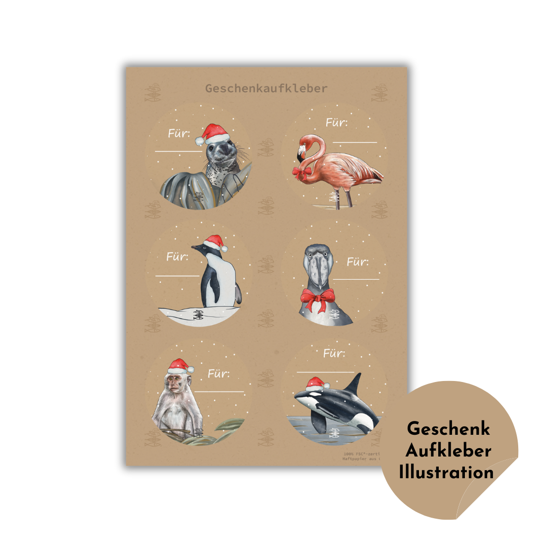 Geschenkaufkleber Weihnachten