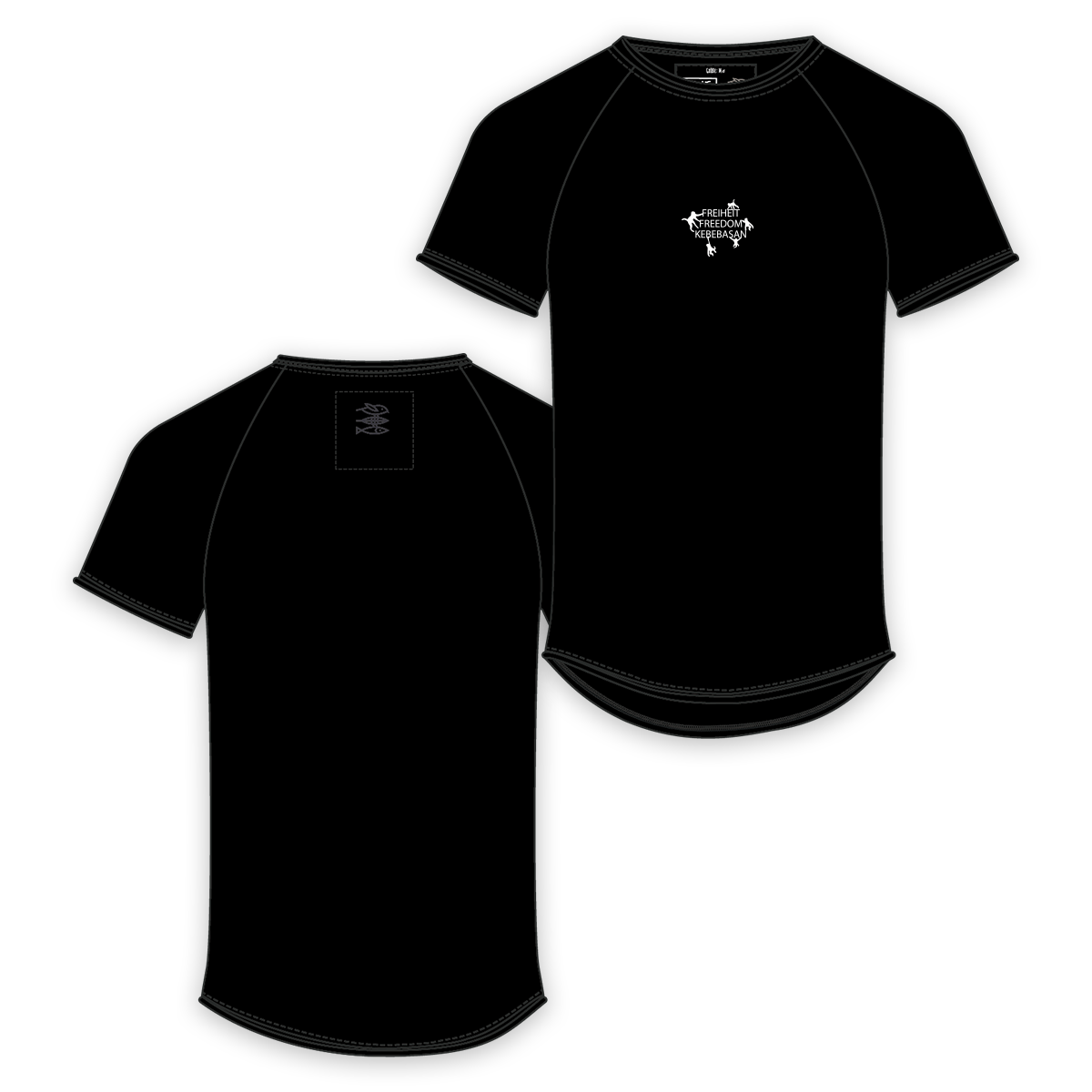 T-Shirt Men "Freiheit | Freedom | Kebebasan"