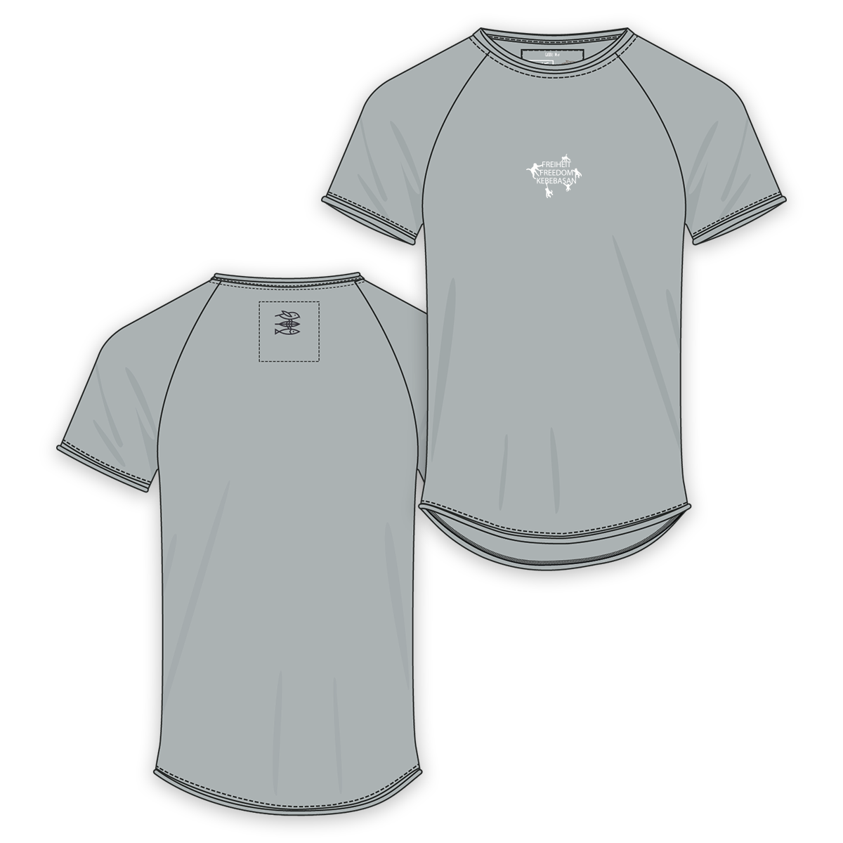 T-Shirt Men "Freiheit | Freedom | Kebebasan"