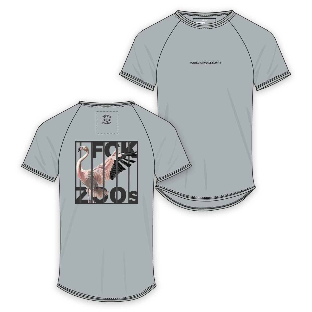 T-Shirt Men "FCK ZOOs" b/w Limited Edition