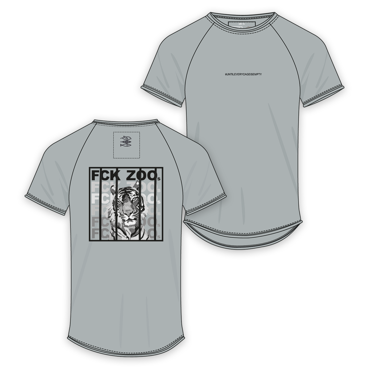 T-Shirt Men "FCK ZOOs" b/w Limited Edition