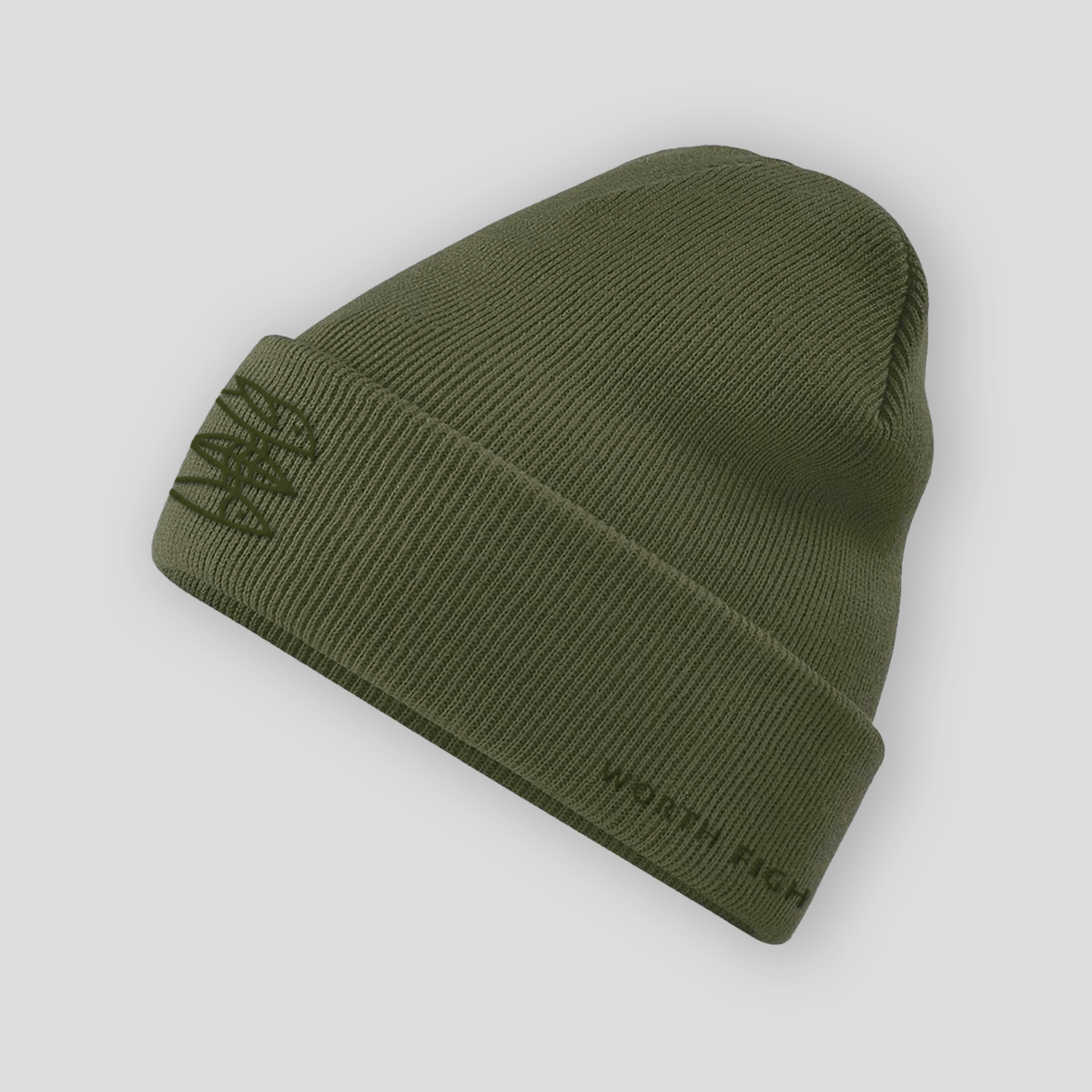 Beanie "Worth fighting for" Oliv