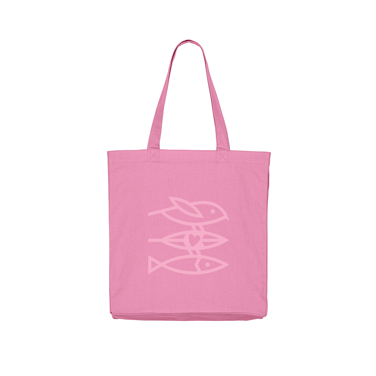 Bio-Baumwolltasche "Seid lieb zueinander 2.0" pink