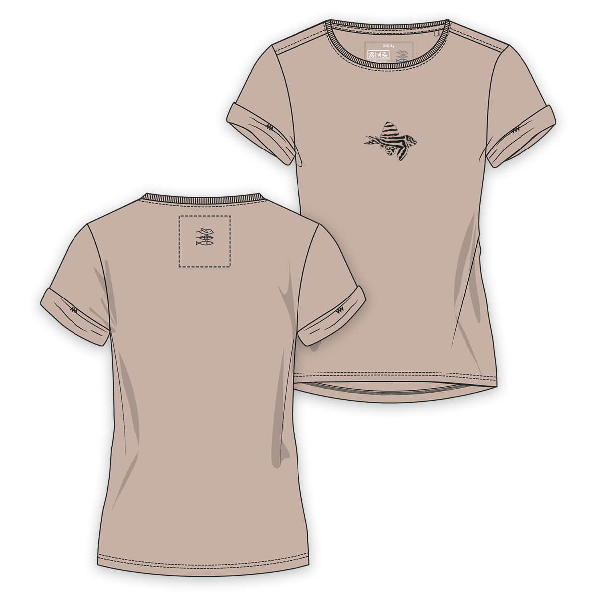 T-Shirt Women Fische "Zebrawels"