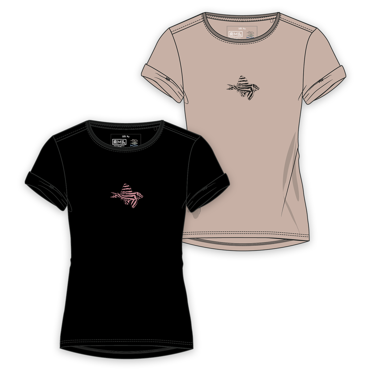T-Shirt Women Fische "Zebrawels"