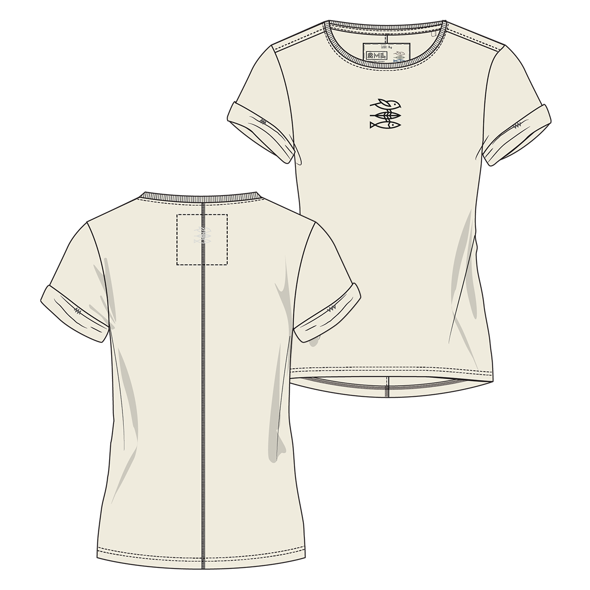 Mission Erde Women Shirt roundneck undyed