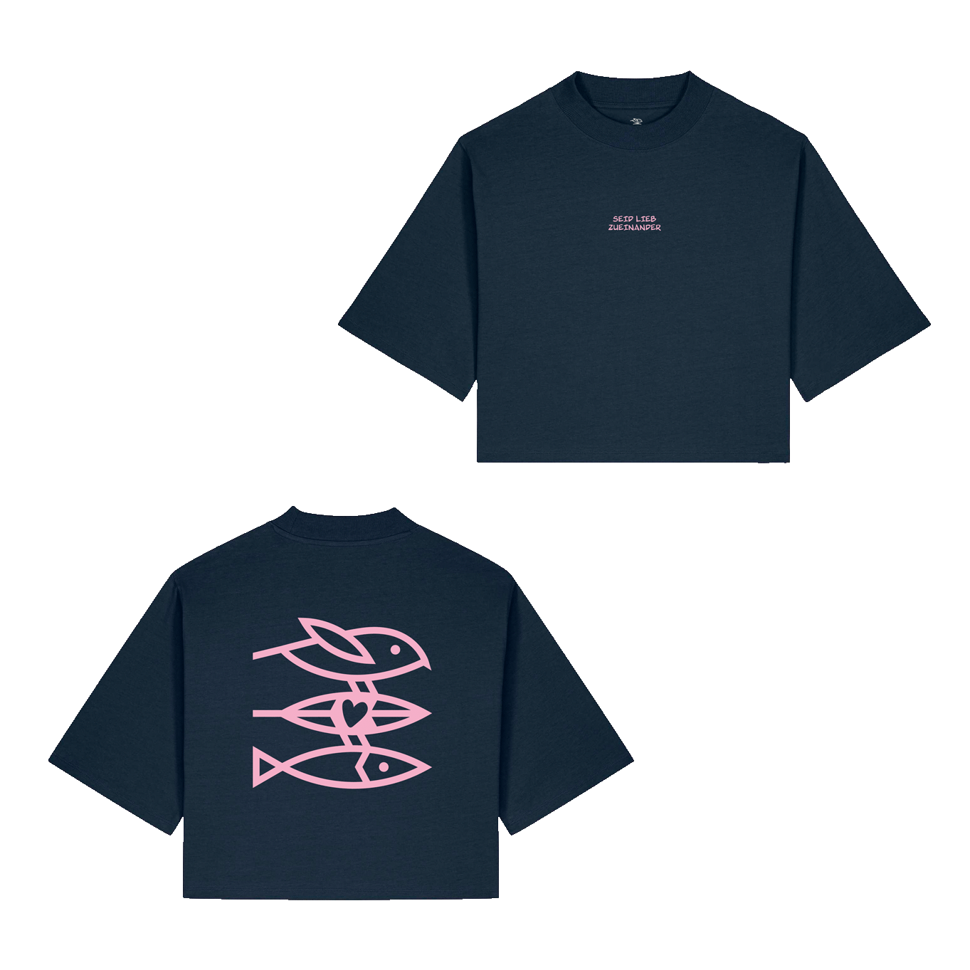 T-Shirt Women "Seid lieb zueinander 2.0" navy