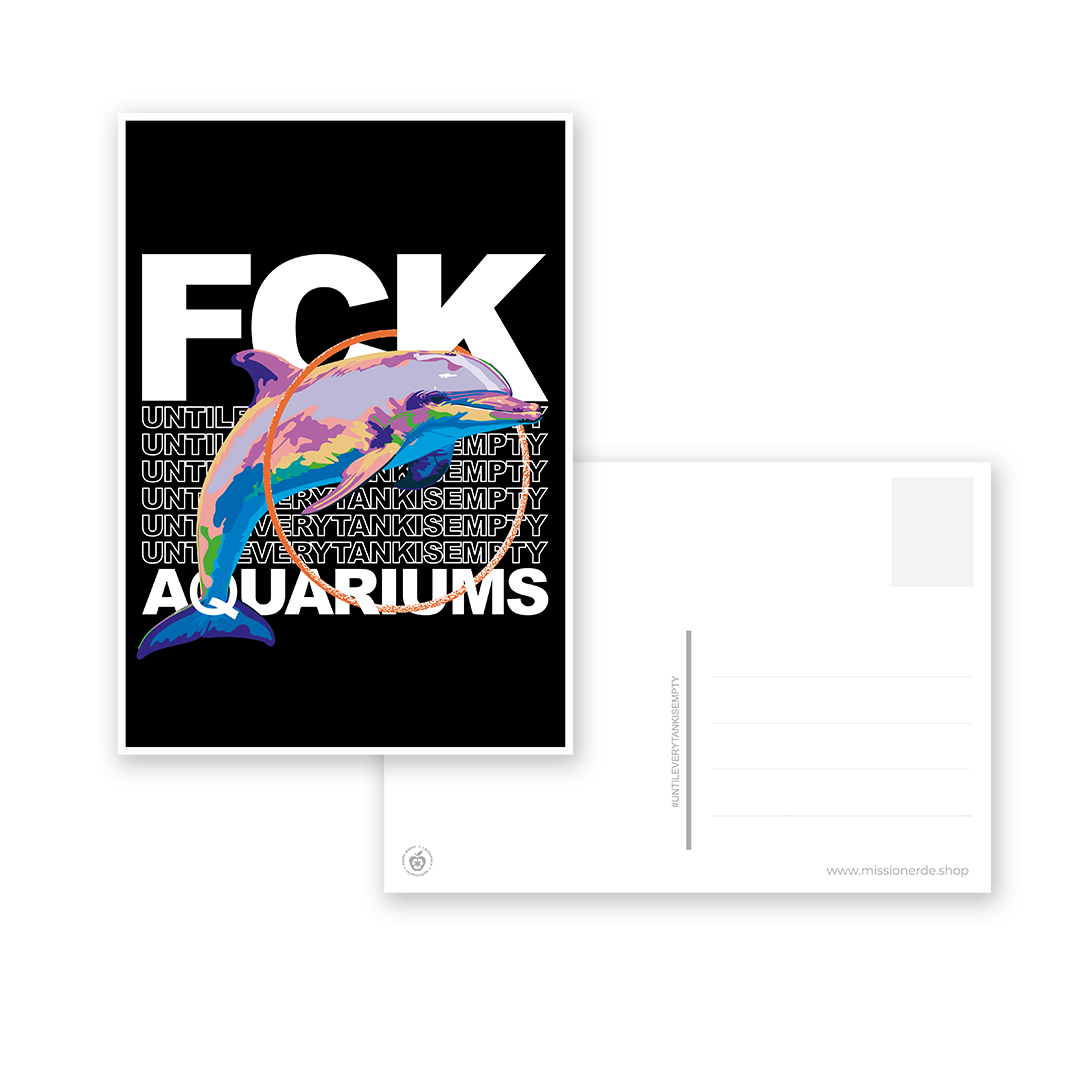 Postkarte "FCK AQUARIUMs" Delphin