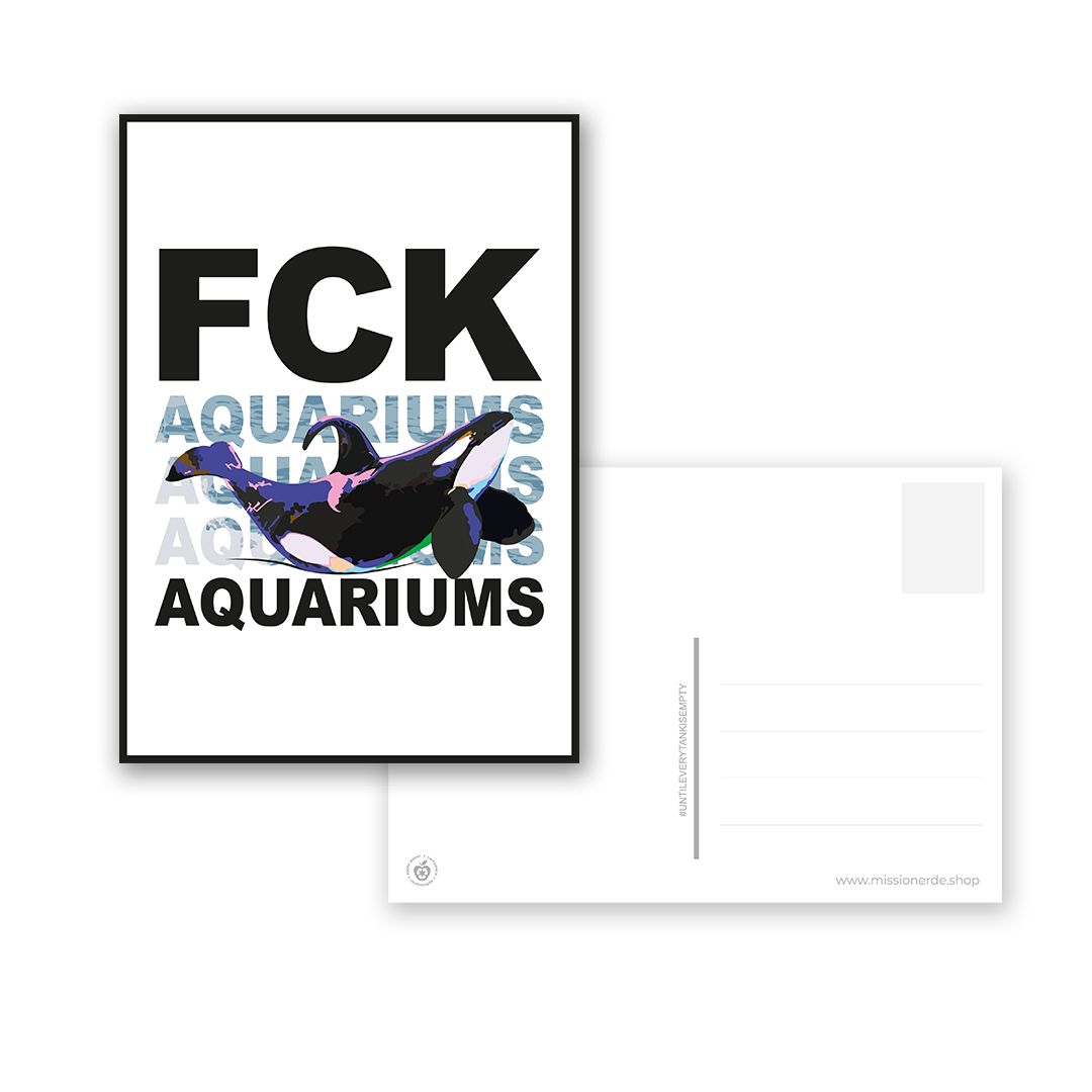 Postkarte "FCK AQUARIUMs" Orca