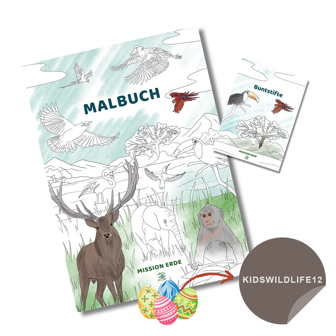 Bundle Malbuch + Buntstifte "Mission Erde 2.0"