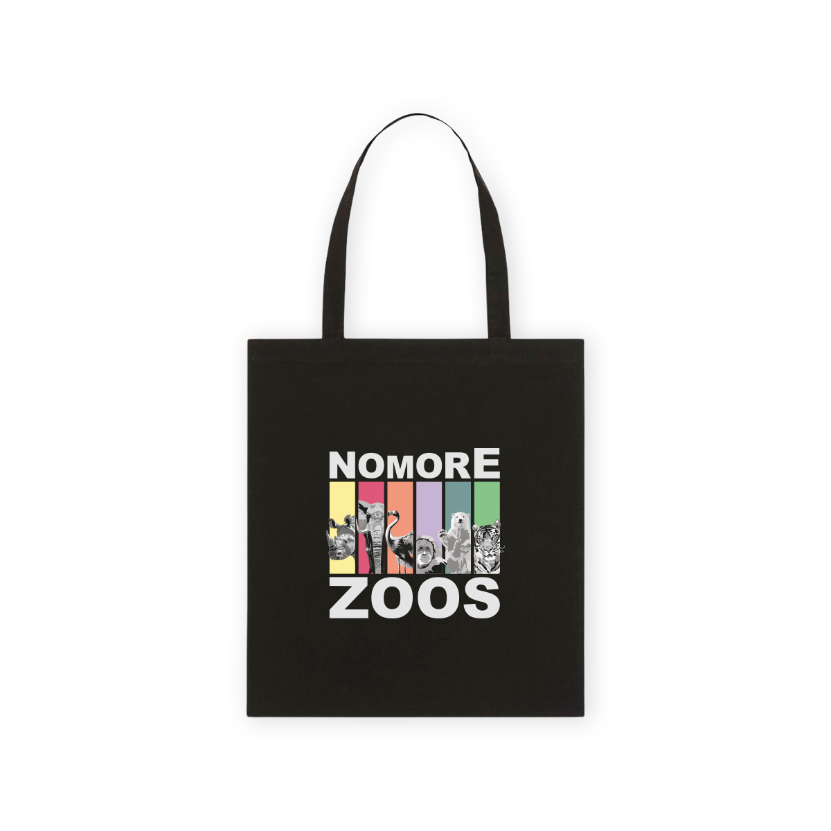 Bio-Baumwolltasche "NO MORE ZOOs" Edition / black