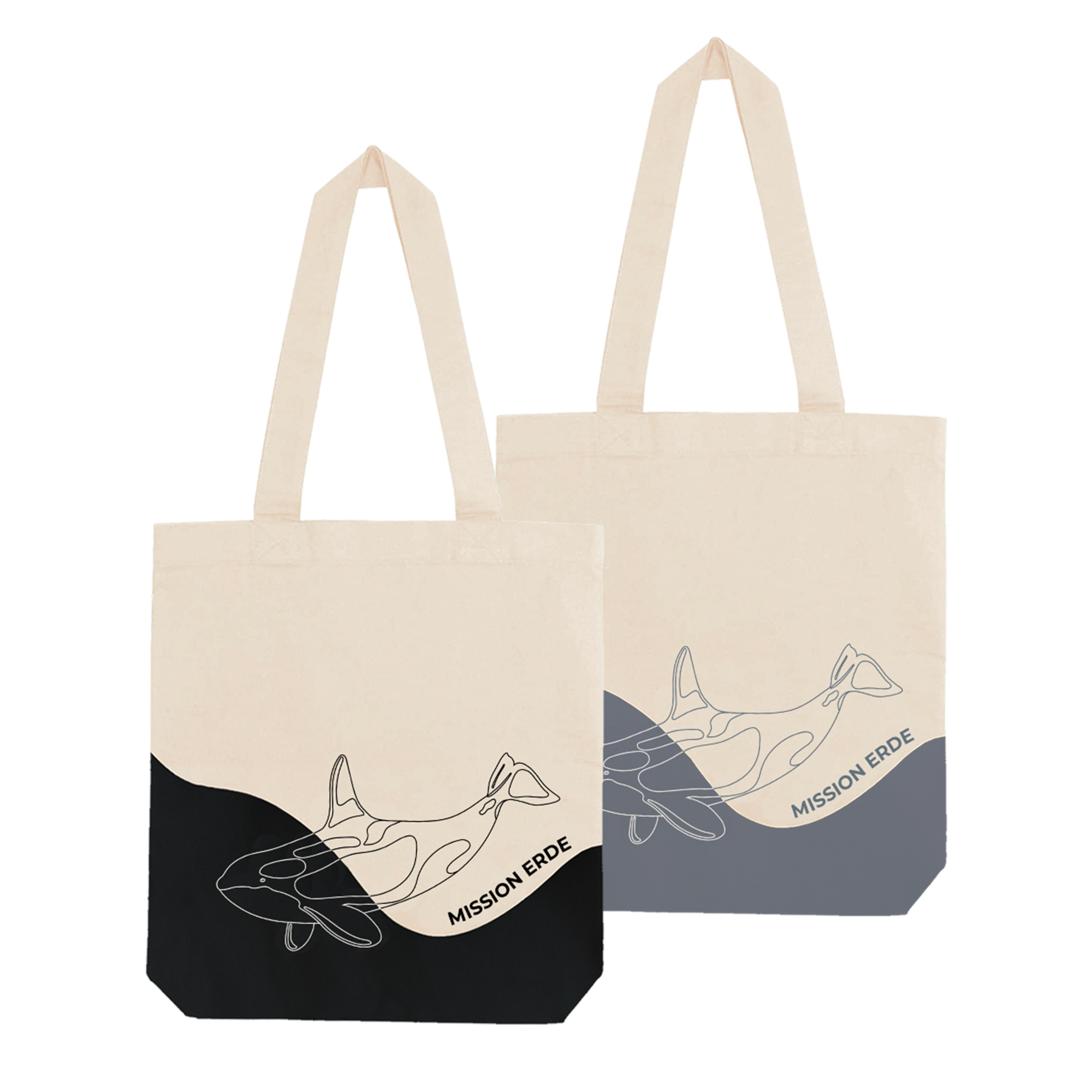 Bio-Baumwolltasche Welle "Orca"