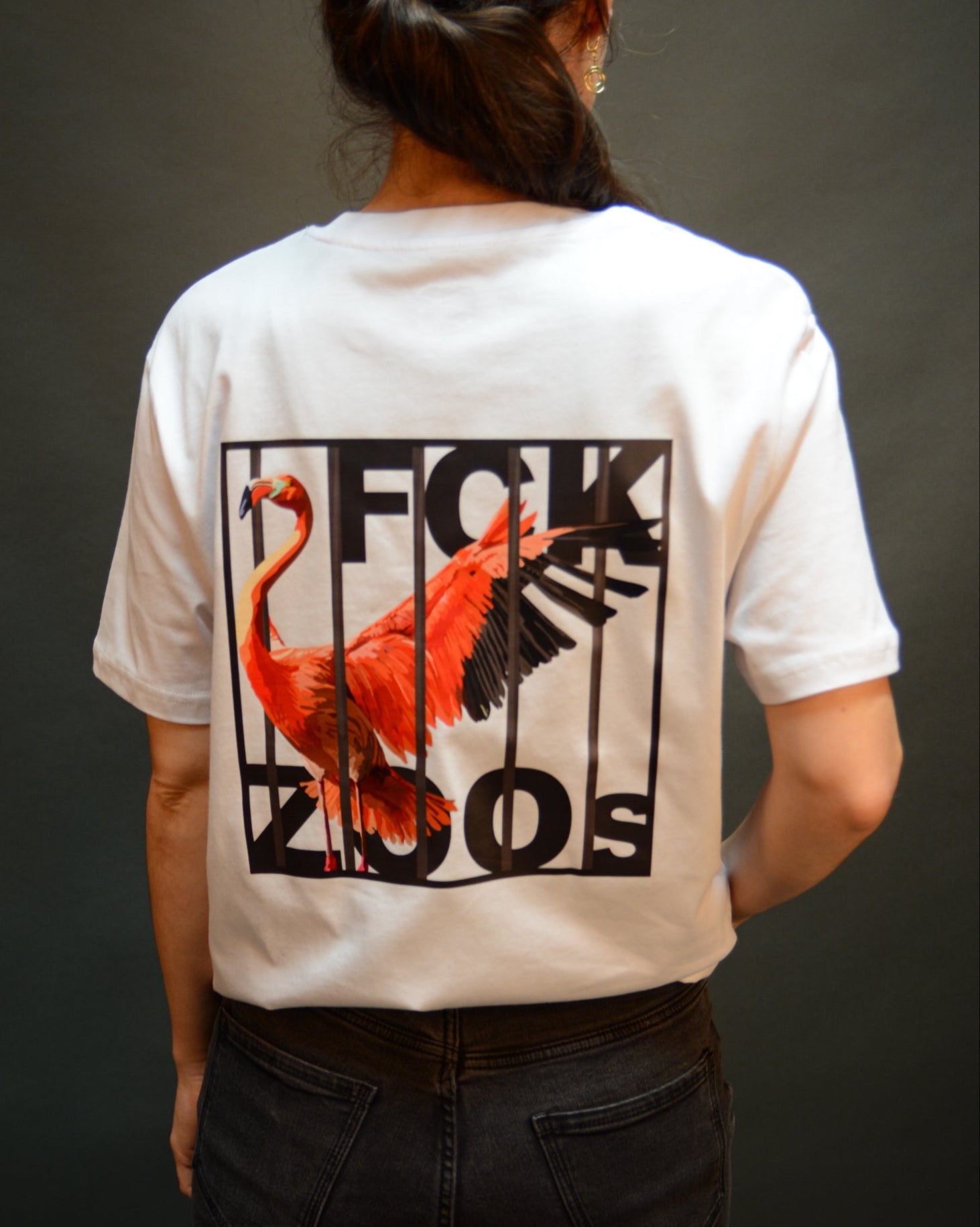 T-Shirt "FCK ZOOs" Flamingo