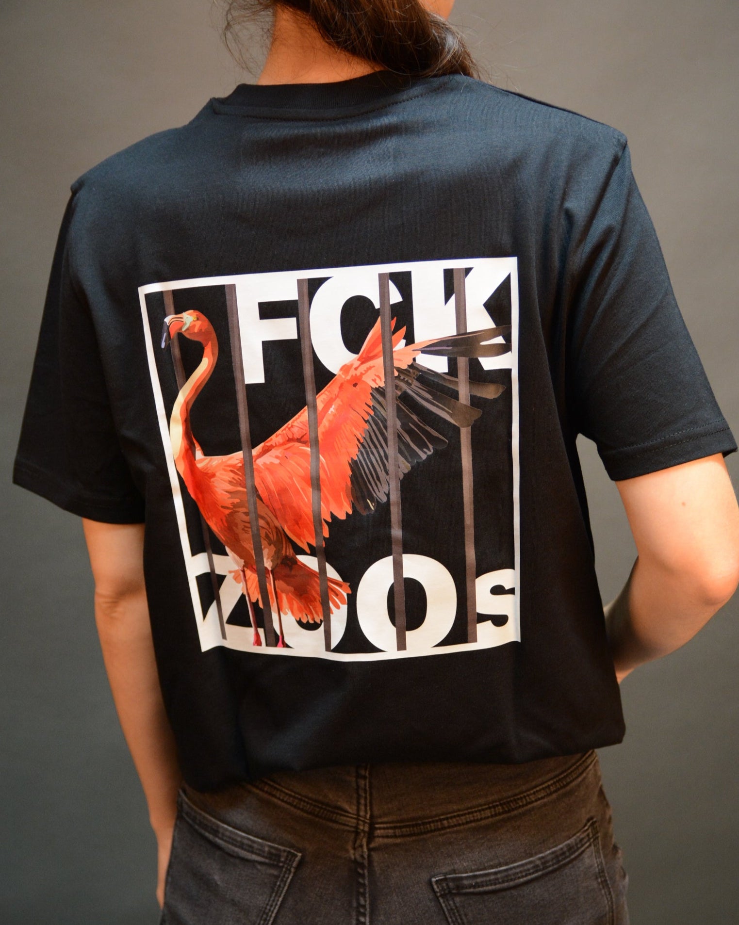 T-Shirt "FCK ZOOs" Flamingo