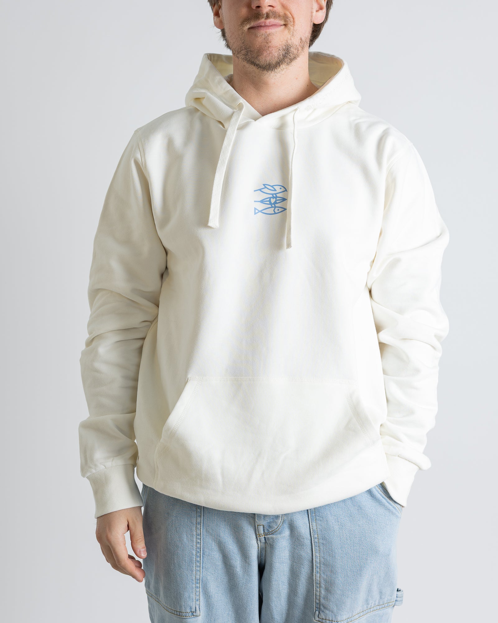 Hoodie "Seid lieb zueinander" off white