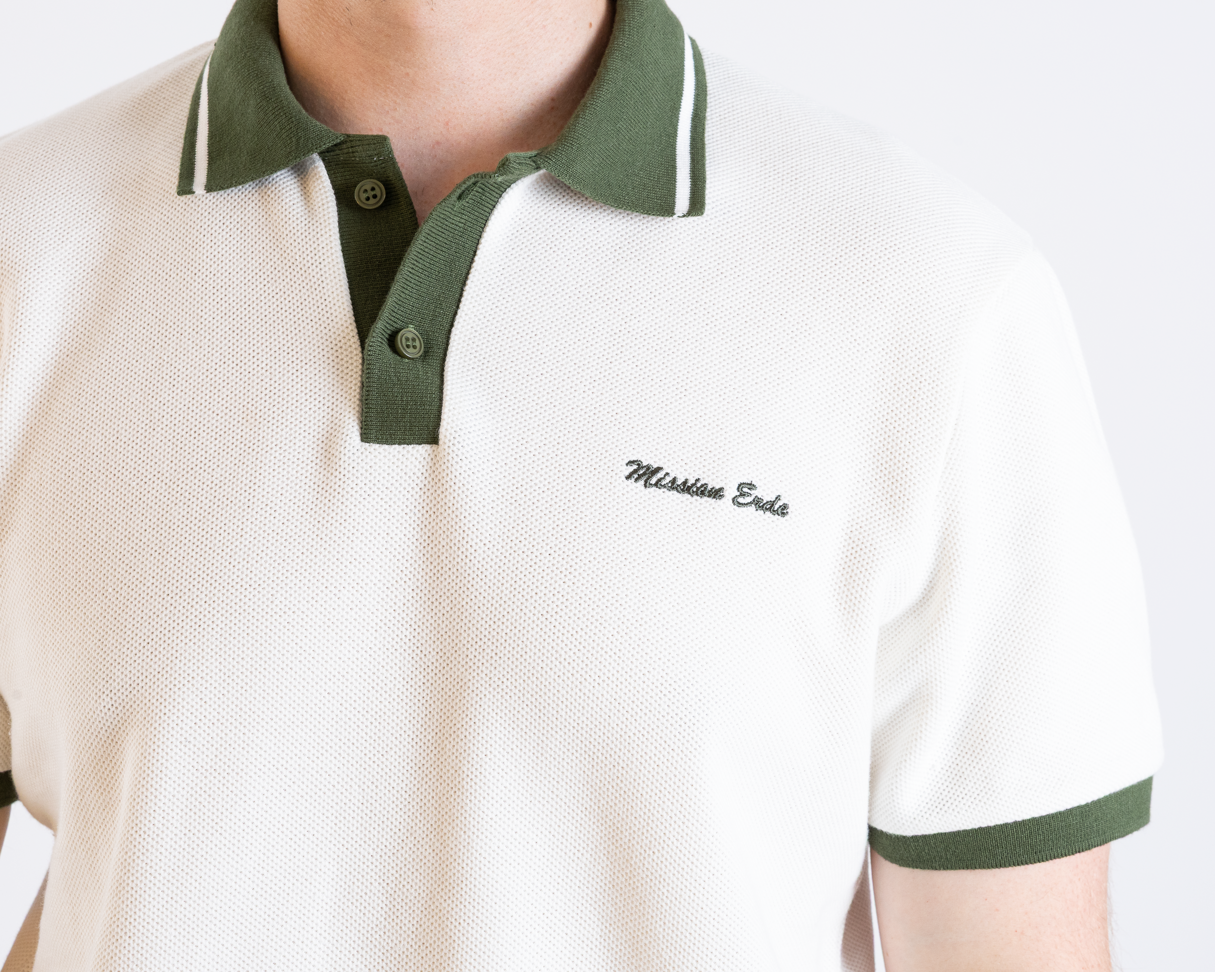 Unisex Poloshirt "Mission Erde" beige