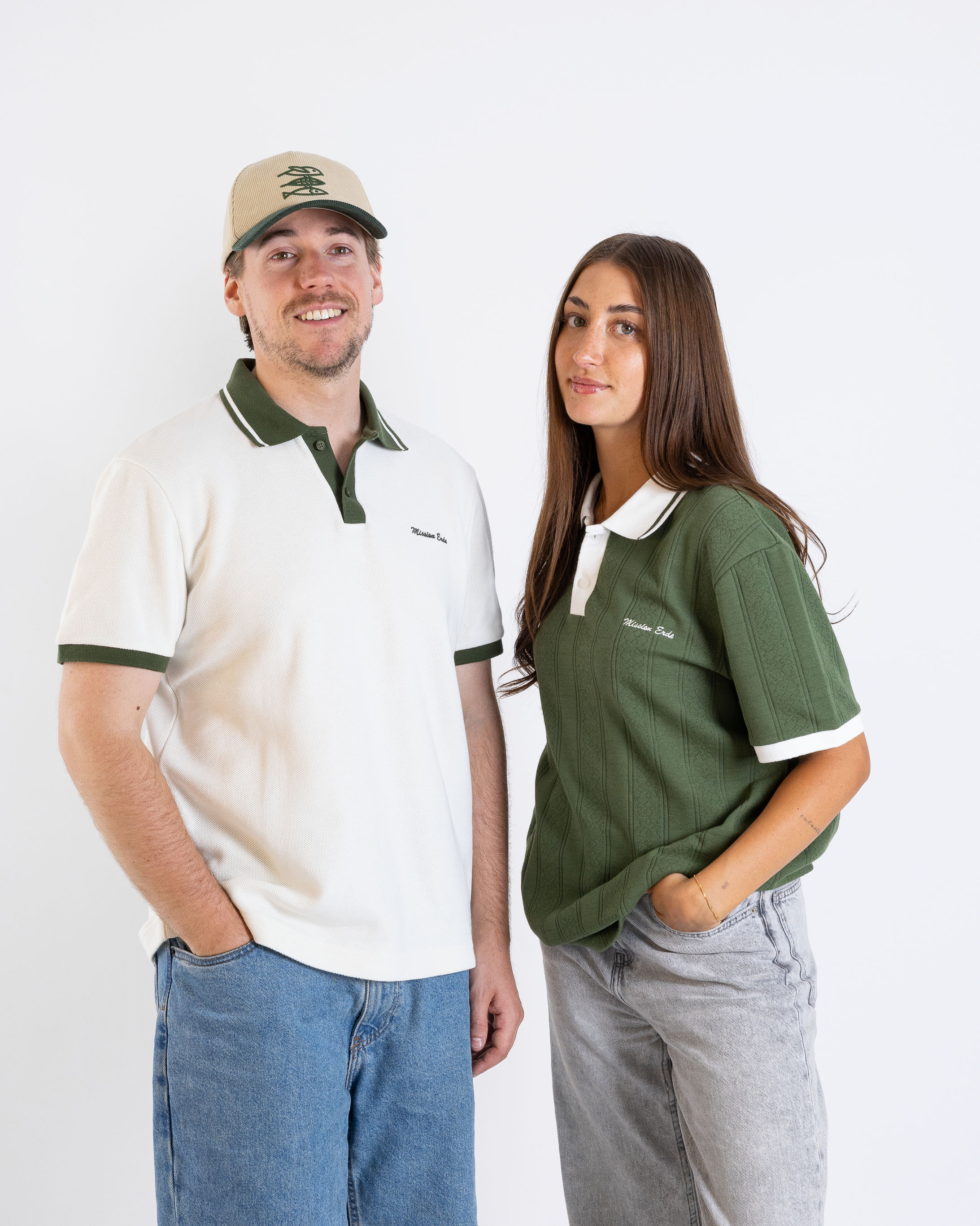 Unisex Poloshirt "Mission Erde" green