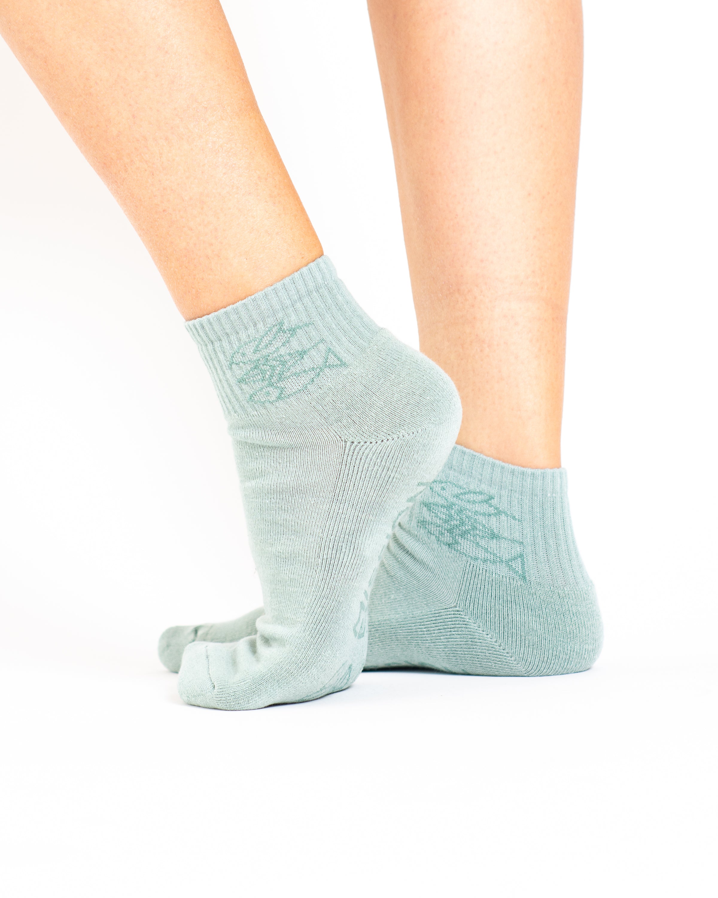 Sneakersocken Retro dusty pink / white / mint